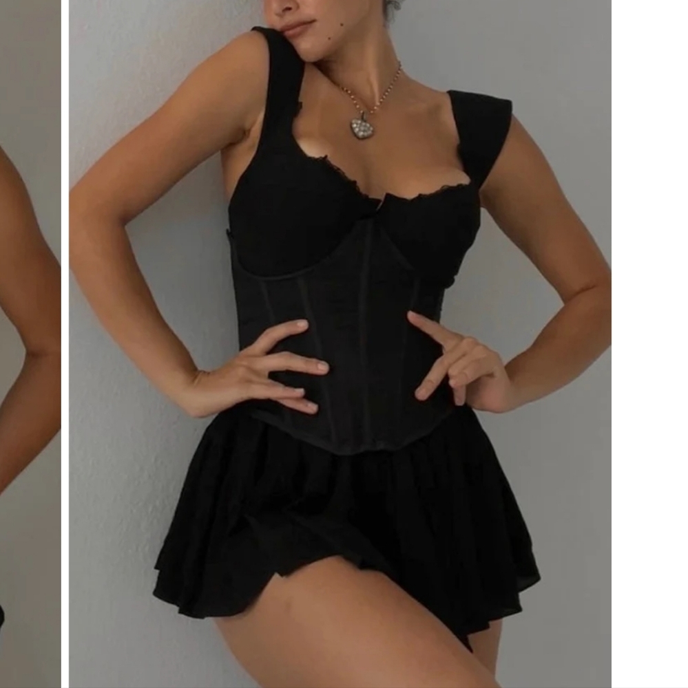 VANESSA MOONEY - THE ELISABETH ROMPER w black Corset B NWT